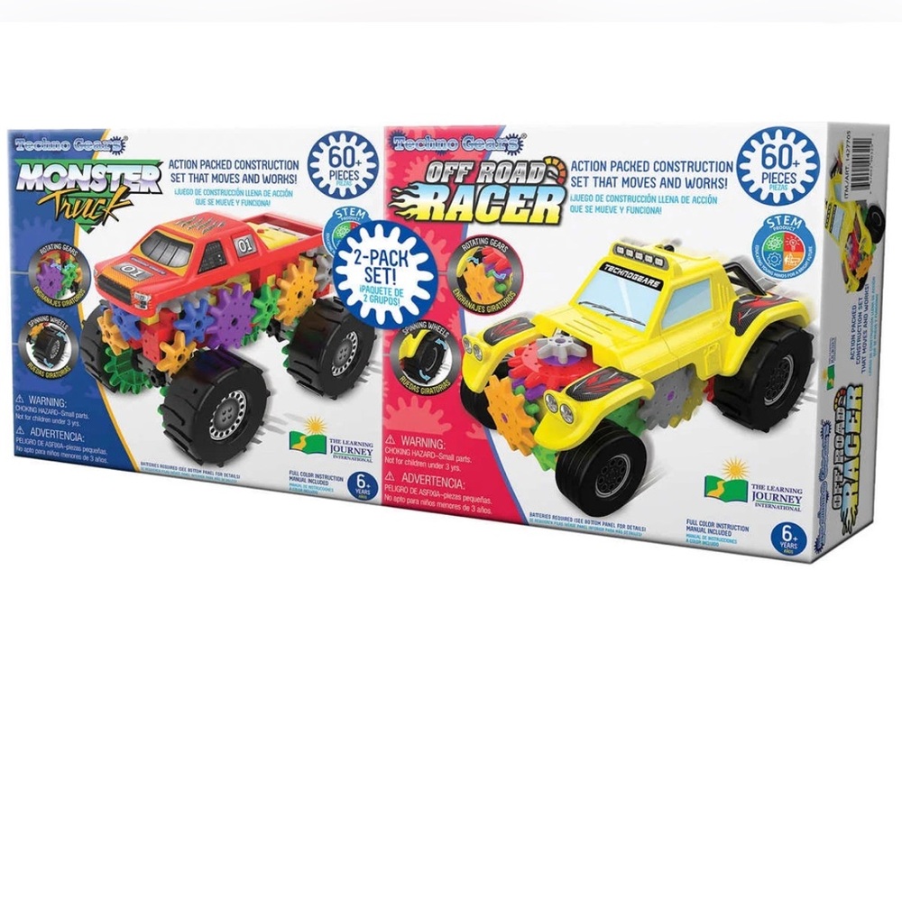The Learning Journey Techno Gears Monster Truck & Off-Road Racer 2 Pack
